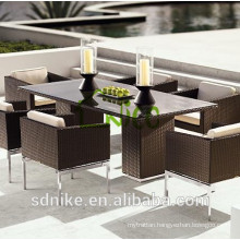 unique design outdoor dining set +dining room furniture+glass dining table